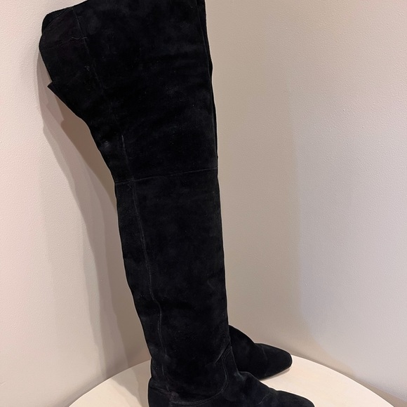 Vintage 90’s black suede over the knee boots - Picture 2 of 5